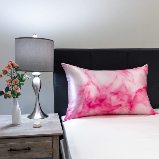 Silk Pillowcase<br>Pink Tie Dye - Image 4