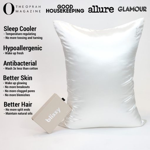 Silk Pillowcase<br>White - Image 2