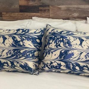 Hand Dyed Silk Pillowcase | Marbled (King)