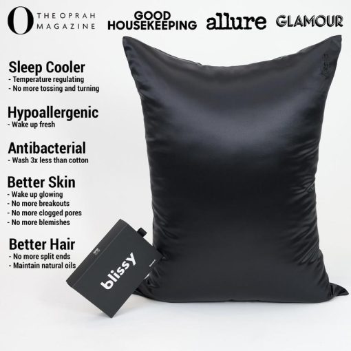 Silk Pillowcase<br>Black - Image 2