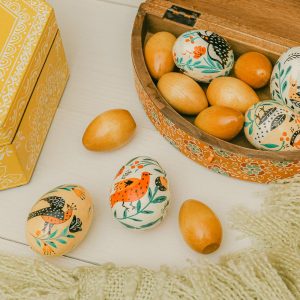 Varnished Wooden Eggs