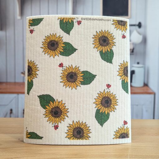 Reusable Swedish Dishcloth (Little Sunflowers)