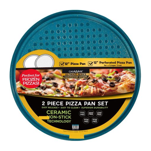 Ceramic Coated 2pc Pizza Pan Set - Image 2