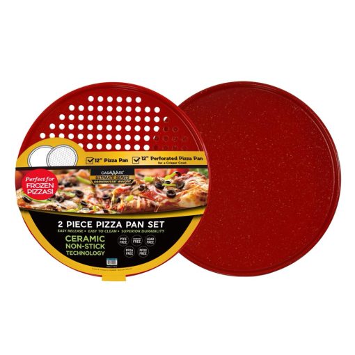 Ceramic Coated 2pc Pizza Pan Set - Image 6