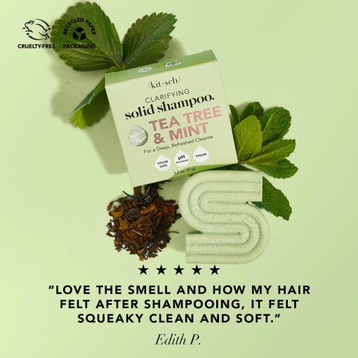 Kitsch Tea Tree + Mint Clarifying Shampoo Bar - Image 6