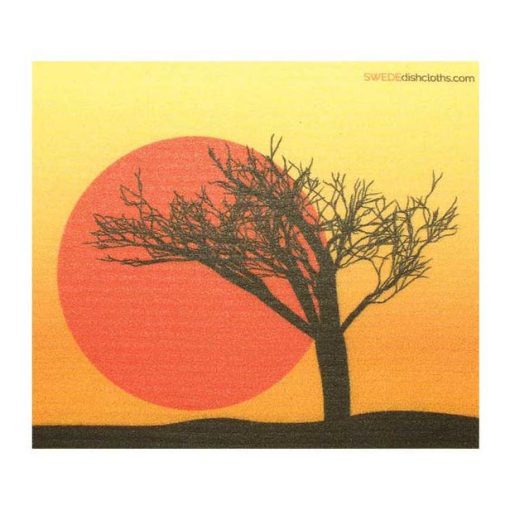 Reusable Swedish Dishcloth (Sunset Silhouette)