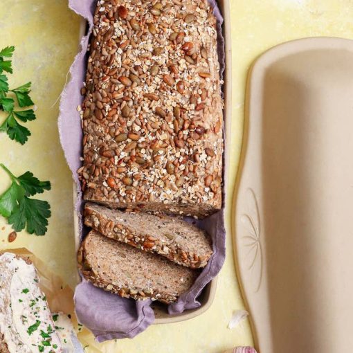 Stoneware Bread Pan with Lid - Image 3