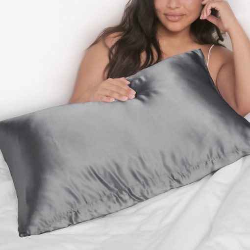 Kitsch Charcoal Satin Pillowcase (King) - Image 2