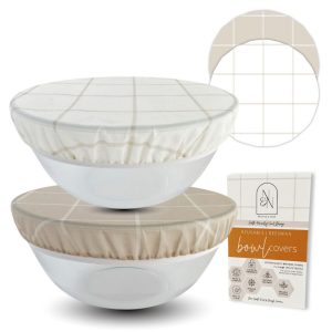 Reusable Waxed Cotton Bowl Covers