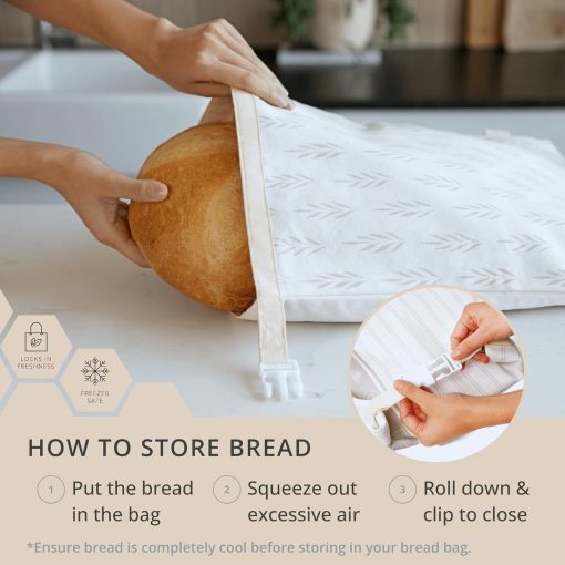 Reusable Waxed Cotton Bread Bags - Image 4