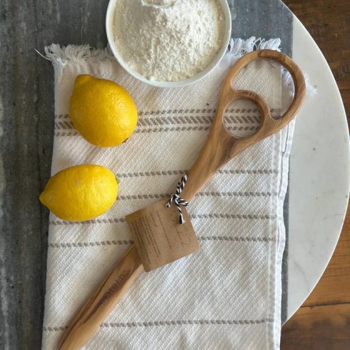 Large Olive Wood Dough Hook / Whisk