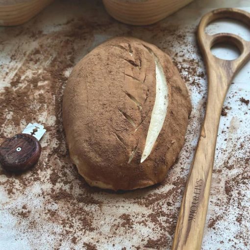 Large Olive Wood Dough Hook / Whisk - Image 2