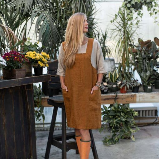 100% Linen Pinafore Apron (Kids) - Image 2