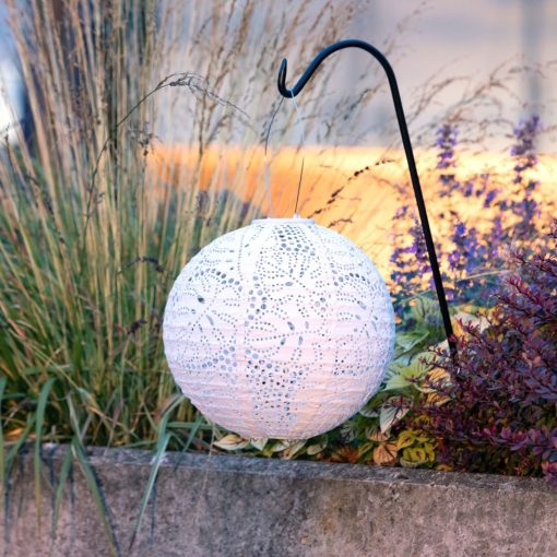 12" Monstera Solar Lantern (Porcelain) - Image 5
