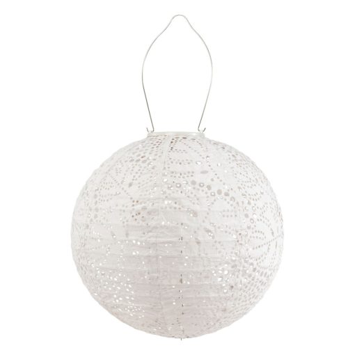 12" Monstera Solar Lantern (Porcelain) - Image 7