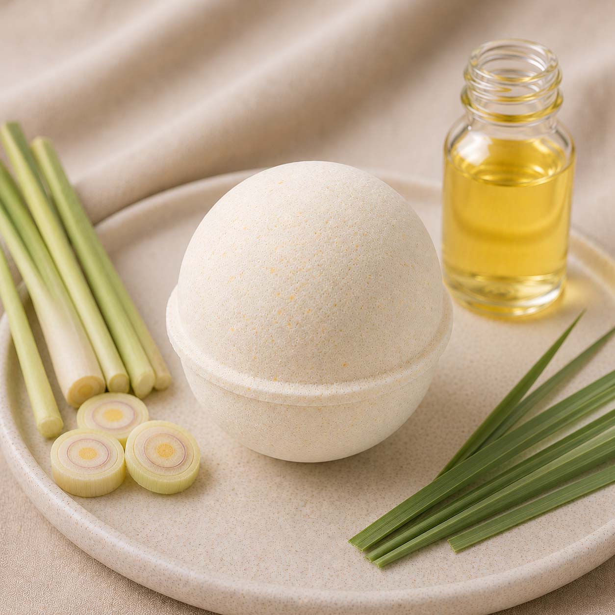 Handmade Bath Bomb (Lemongrass)