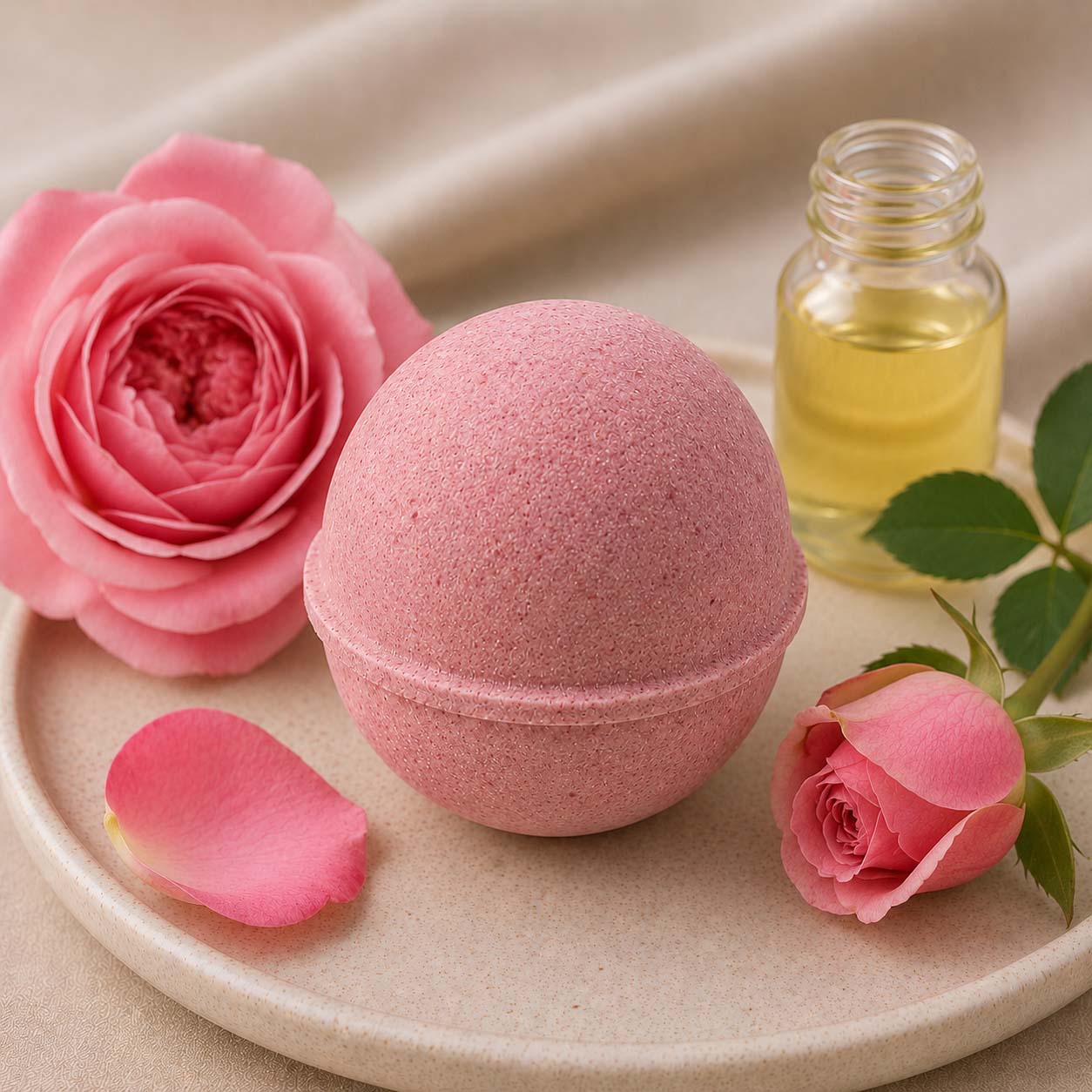 Handmade Bath Bomb (Nature's Rose)