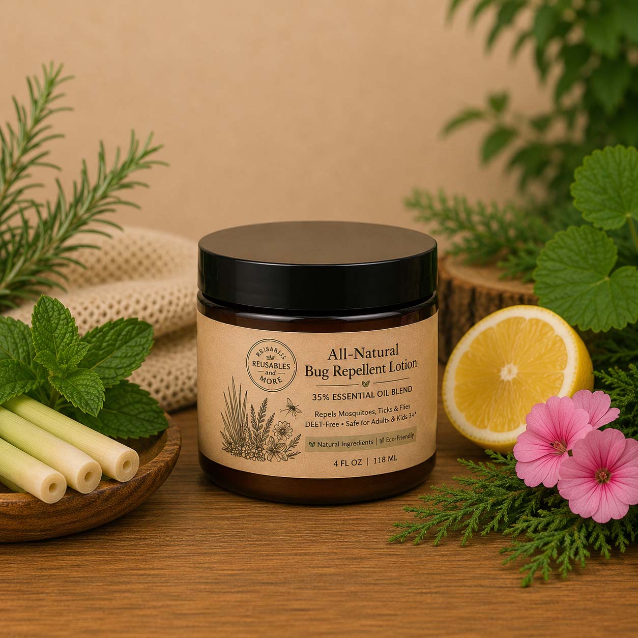 100% Natural Insect Repellent Cream