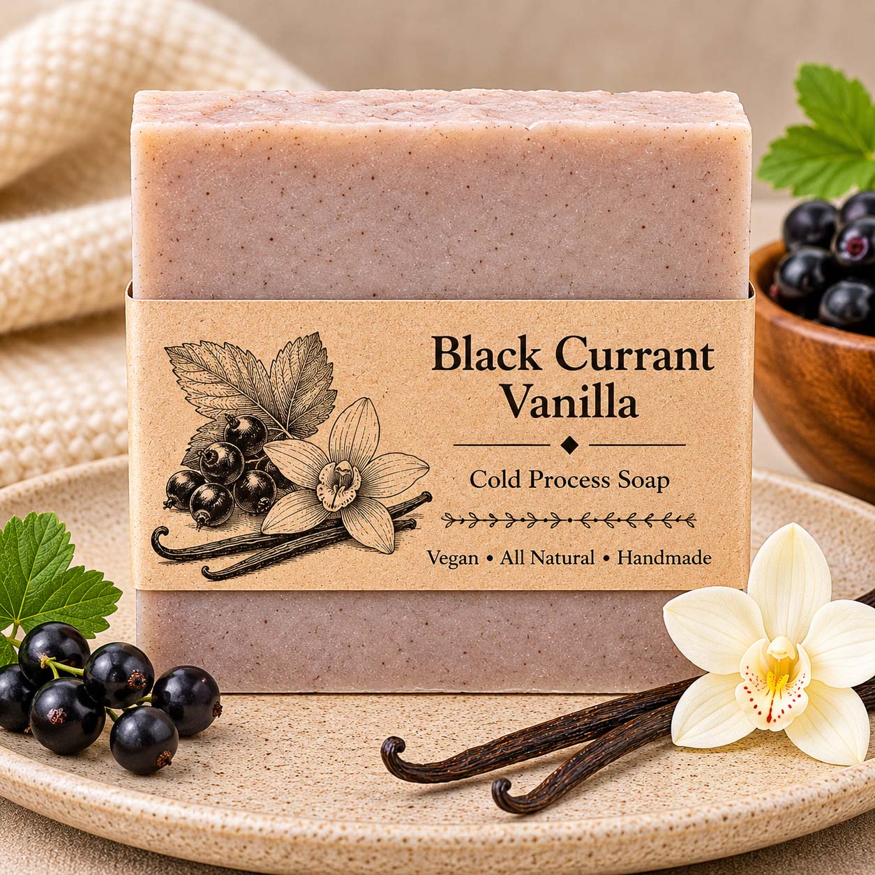 Handmade Soap (Black Currant Vanilla)