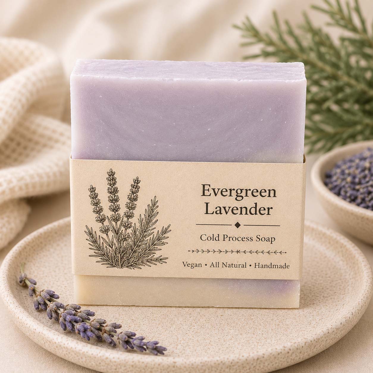 Handmade Soap (Evergreen Lavender)