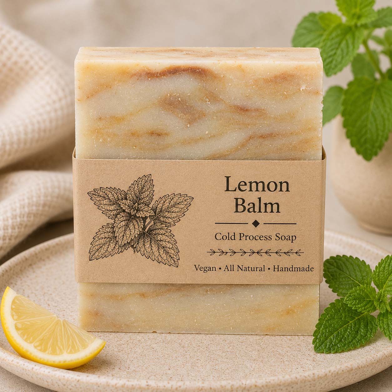 Handmade Soap (Lemon Balm)