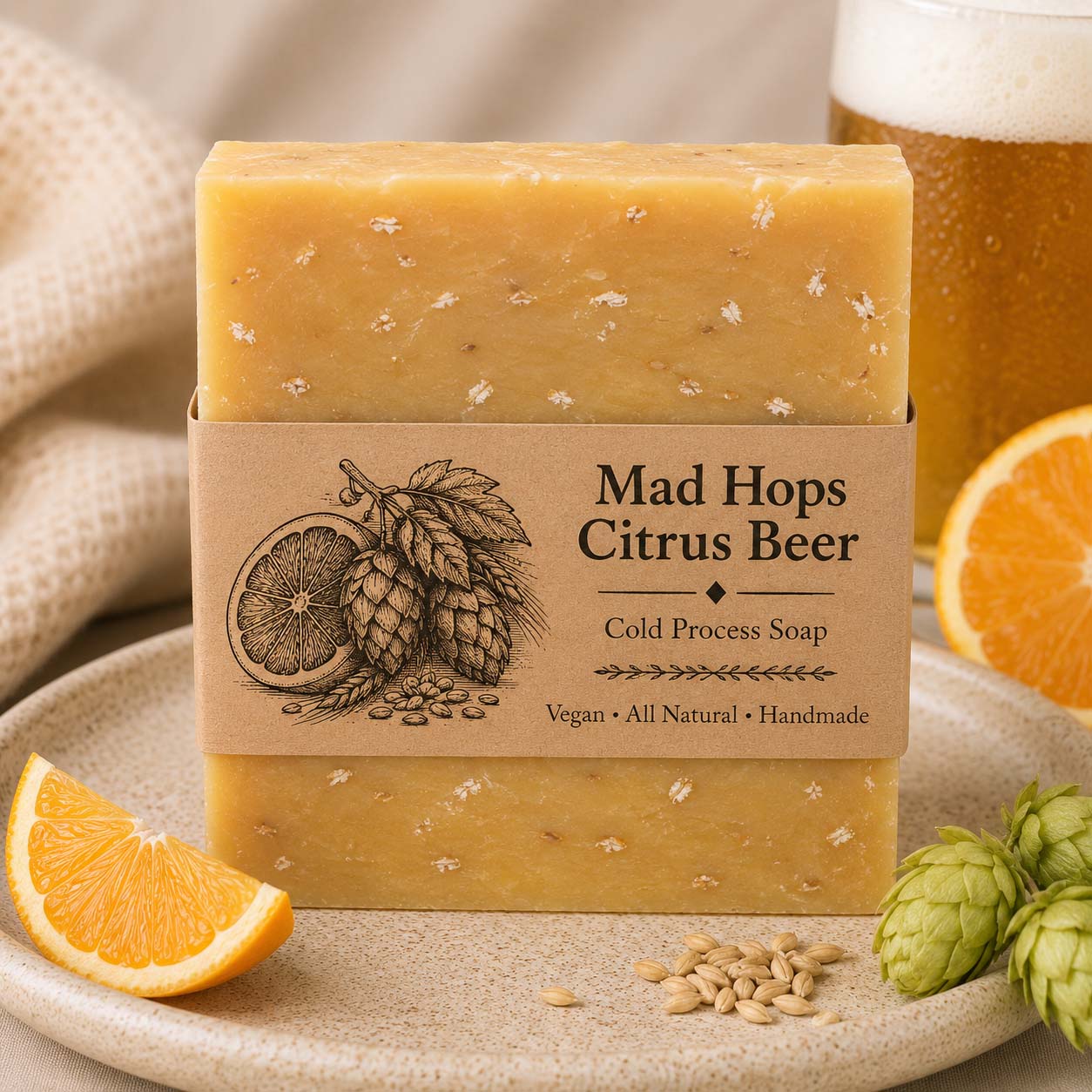 Handmade Soap (Mad Hops Citrus Beer)
