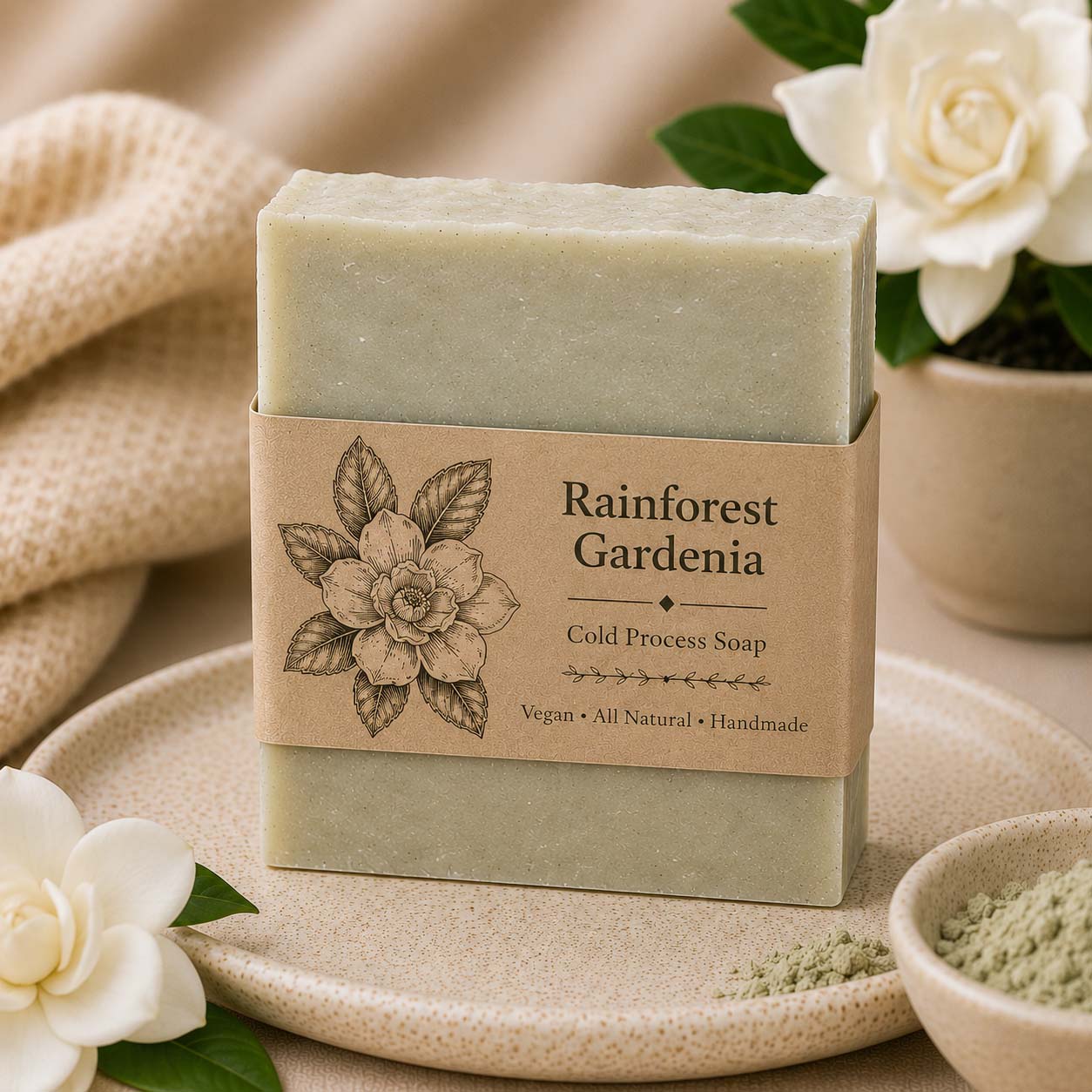 Handmade Soap (Rainforest Gardenia)
