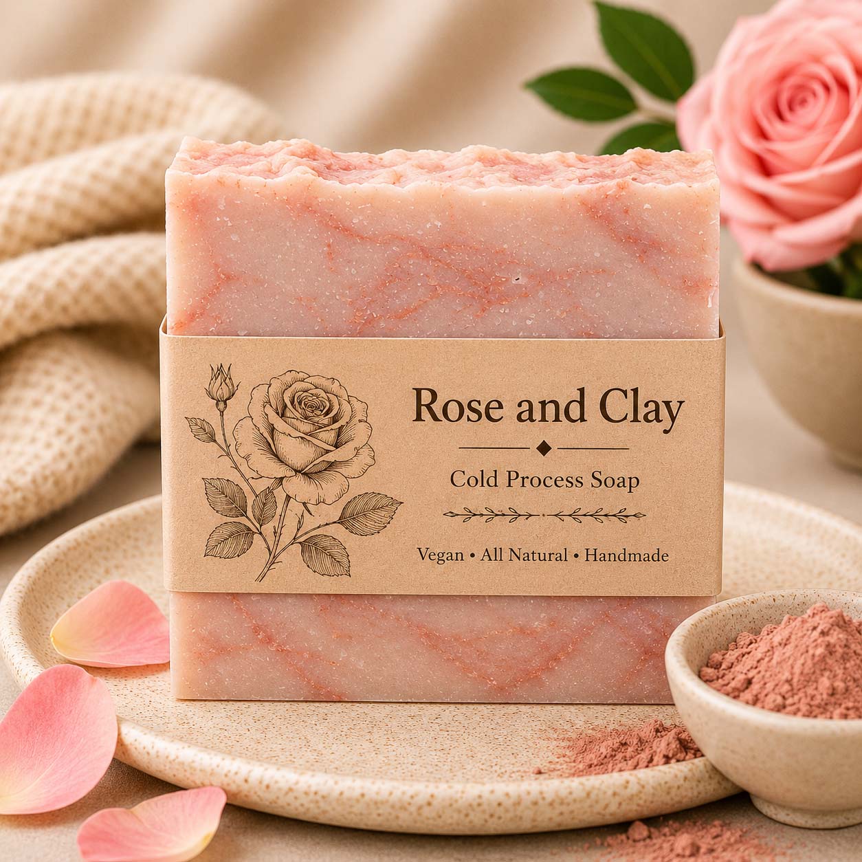Handmade Soap (Rose & Clay)