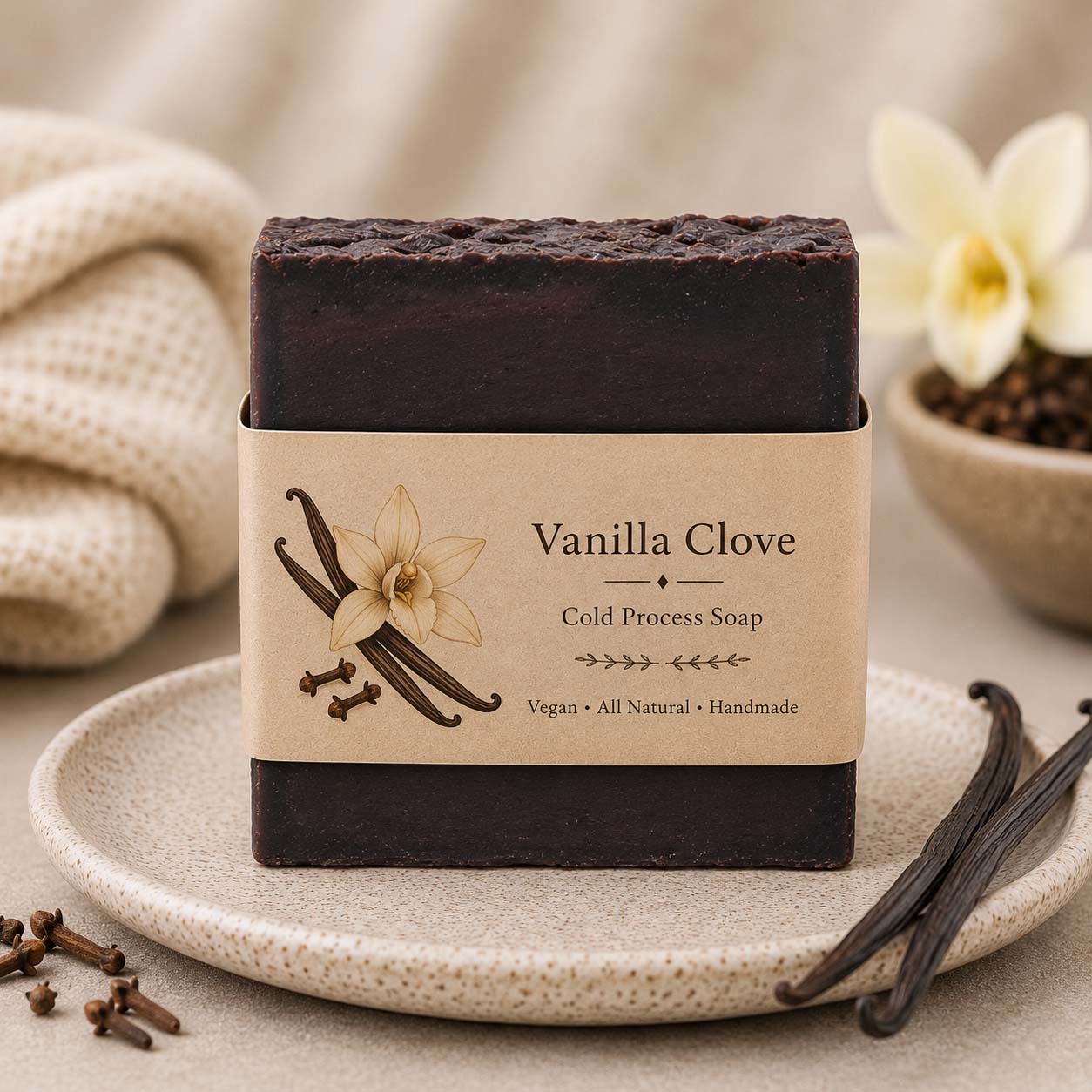 Handmade Soap (Vanilla Clove)