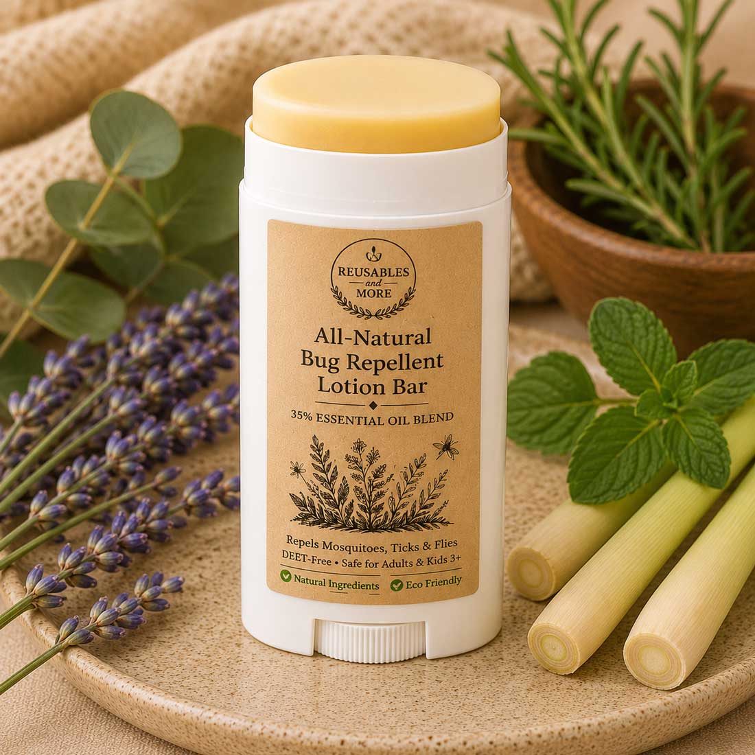 100% Natural Insect Repellent Lotion Bar