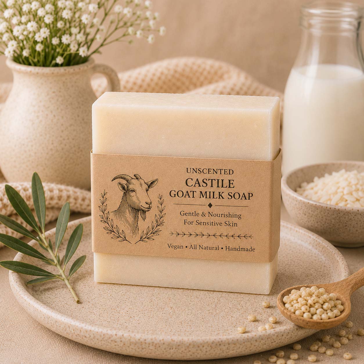 Handmade Soap (Unscented Castile)