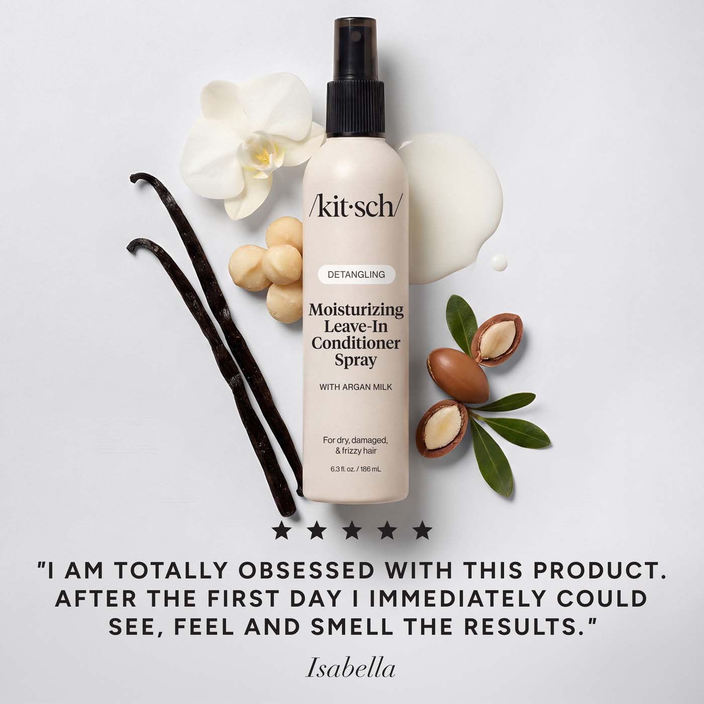 Kitsch Moisturizing Argan Milk Leave-In Conditioner - Image 5